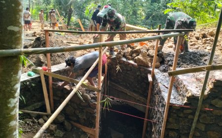 Sertu Mintarko Pimpin Semangat Gotong Royong Pembangunan Gorong-Gorong TMMD Capai 10 Persen