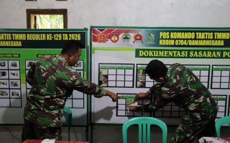 Di Balik Papan Komando TMMD Ada Ketelitian Kopka Supriyono dan Praka Agit yang Menjaga Arah Pembangunan