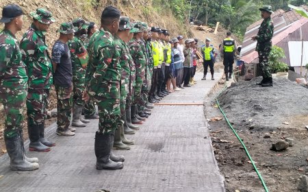 Apel Pagi Jadi Penyemangat Satgas TMMD Danramil Susukan Teguhkan Komitmen Membangun Desa