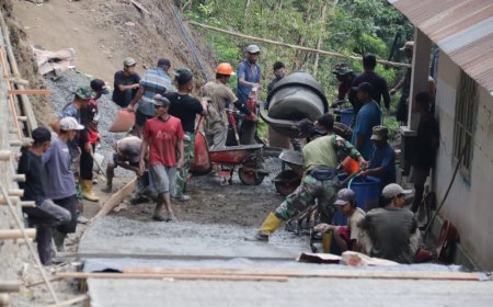 Angkong Satukan Satgas TMMD dan Warga