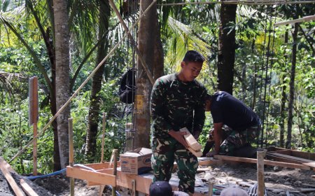 Praka Fajri Teliti Ukur Pos Kamling TMMD Reguler ke-129