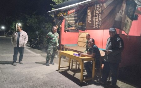 Ronda Malam Pererat Kemanunggalan TNI dan Warga di Gumelem Kulon