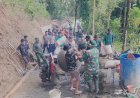 TNI Polri dan Warga Bersatu Kebut Pengecoran Jalan Impian Kian Nyata
