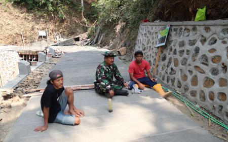 Danramil Susukan Pastikan Semangat TMMD Tetap Menyala
