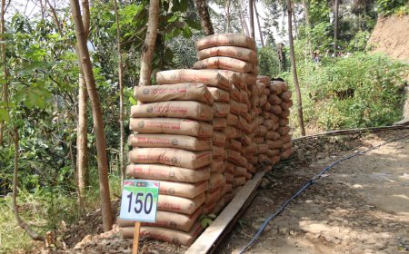 Material Melimpah Pembangunan Rabat Beton TMMD Terus Dikebut